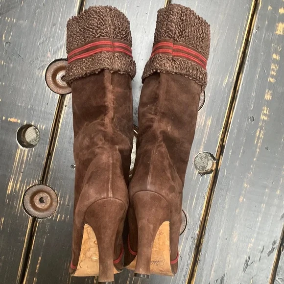 *VINTAGE* Yves Saint Laurent Brown Suede Boots
